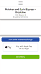 Mobile Screenshot of malukenandsushiexpress.com